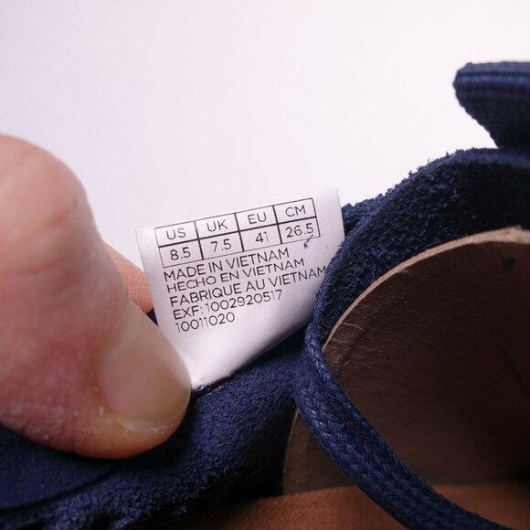 Toms Men's Del Rey Shoe 10011020 Navy Woven Suede - Picture 10 of 11